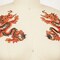 1 Pair of Chinese Dragon Embroidery Patch Red Gold Black Iron On Appliques